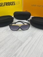 Louis Vuitton Men's Women's Monogram Gold Bar Sunglasses - Image 2
