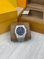 Audemars Piguet Royal Oak Silver Watch in Blue Dial