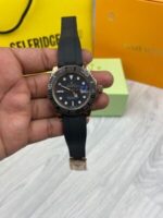 Rolex Yacht Master Gold/Black Watch with Rubber Straps Men's - Image 2