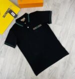 Gucci Piquet Polo Shirt T-Shirt With Pocket In Black And White Colors - Image 4