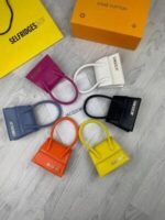 Jacquemus Women Le Chiquito Mini Bag Replica Luxury Women's Reps Crossbody Bags Portable Square Leather Handbag Rep First Copy Ladies Purse Cheap Sale UK Fake White Black Yellow Orange Purple Grey - Image 2