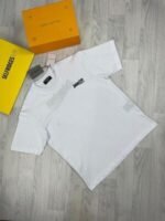 Balenciaga Tshirts Men Women Replica Tshirt Half Sleeves T-shirts Men's Women's Reps T-shirt Fake Crewneck Rep T Shirt Cheap First Copy Front Back Logo Printed Tee Shirts Black White Beige Sale UK - Image 6