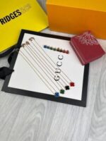 Van Cleef & Arpels Necklace and Ear Ring Set with 4 Colours - Image 2
