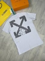 Off-White Men Women Brick Arrow Slim Replica X Tshirts Clothes T Shirt Off White Men's Women's Short Sleeves Reps Top Shirts Fake T-shirts First Copy Tee Rep Tshirt Black Cheap T-shirt Sale UK - Image 3