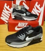 Nike Air Max 90 Black Cool Grey White Men Trainers - Image 2
