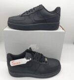 Nike Trainer Air Force 1 Anthracite Low '07 Full Black Men Sneakers - Image 2