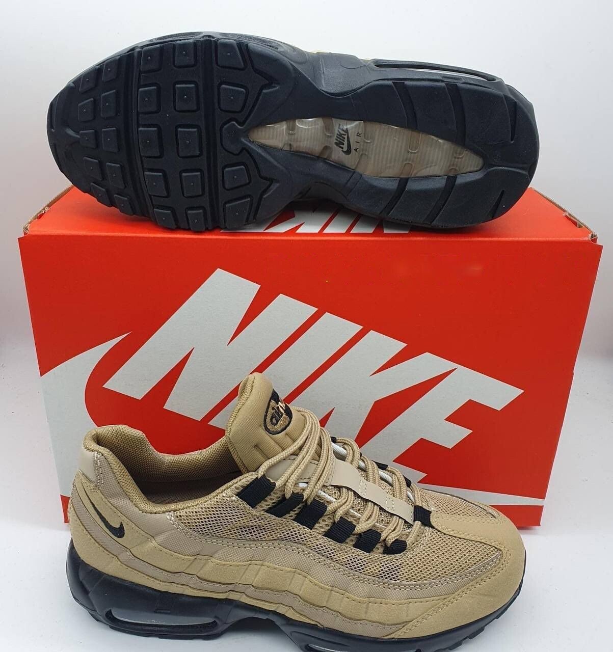 3558216478.jpg Nike Air Max 95 PRM Grain Black Beach Coconut Milk Men's Sneakers - Image 1