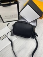 Gucci Women Blondie Small Shoulder Crossbody Camera Soho Leather Disco Bag In Black Color - Image 3