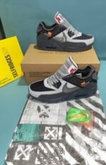 Nike Air Max 90s Black Grey Off White Sneakers For Men's - Image 2