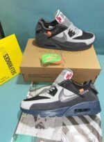 Nike Air Max 90s Black Grey Off White Sneakers For Men's - Image 3