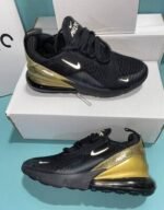 Nike Air Max 270s Black University Gold (GS) Women Sneakers - Image 3