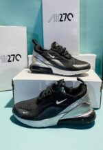 Nike Air Max 270 Black Phantom Fierce Pink Metallic Silver Women Sneakers - Image 2
