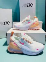 Nike Air Max 270s Essential White Bright Mango Women's Sneakers