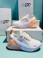 Nike Air Max 270s Essential White Bright Mango Women's Sneakers - Image 2