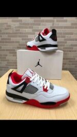 Nike Air Jordan 4s Women's Fire Red Trainers - Image 2
