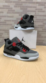 Nike Air Jordan 4 Retro Infrared IV Black Grey Women's Sneakers