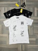 Amiri Men's Women's T-shirts Top Elegantly Design Logo T Shirt - Image 3