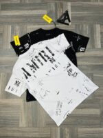 Amiri Men's Women's T-shirts Top Elegantly Design Logo T Shirt