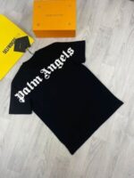 Palm Angels Crewneck Doubled Logo Print T-shirts - Image 3