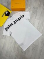 Palm Angels Crewneck Doubled Logo Print T-shirts - Image 4