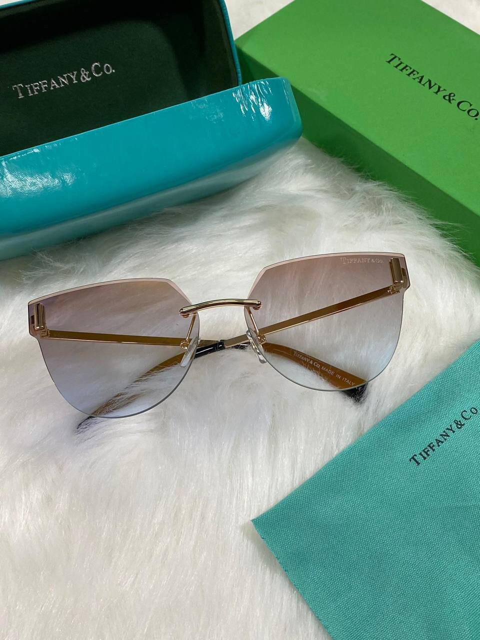 3580265296.jpg Tiffany & Co. Sleek Design Copper Brown Sunglasses - Image 1