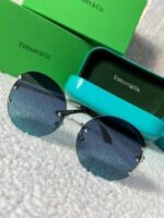 Tiffany & Co. Luxury Style Blue Sunglasses - Image 2