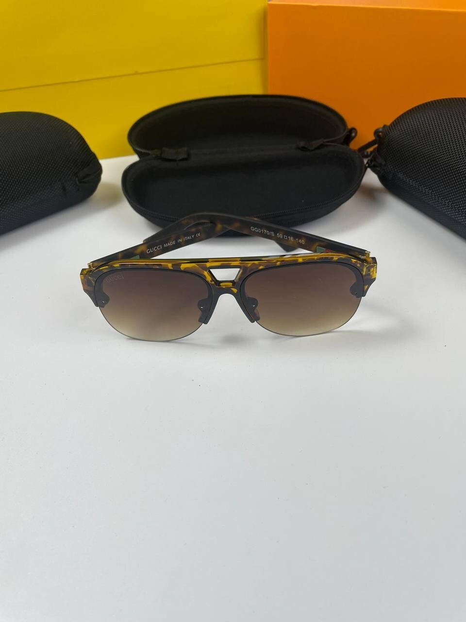 3583542033.jpg Gucci Rectangular Oval High Goggles 733392 I3330 8023 For Mens - Image 1