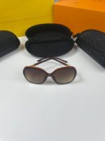 Chanel Brown Gradient Classy Oval Frame Men Women Replica Bug Eye Sunglasses Men's Women's Fake Eyewear Rep Outdoor Driving Lens First Copy Beach Polarized Plastic Frames Sunglass Cheap Reps Sale UK