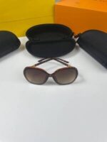 Chanel Brown Gradient Classy Oval Frame Men Women Replica Bug Eye Sunglasses Men's Women's Fake Eyewear Rep Outdoor Driving Lens First Copy Beach Polarized Plastic Frames Sunglass Cheap Reps Sale UK - Image 2