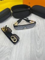 Louis Vuitton Men Women Curved Frame LV Logo Sunglasses