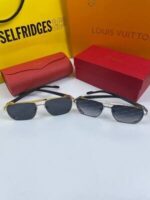 Cartier Rectangular Metal Frame Sunglasses in 2 Colors - Image 2