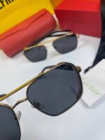 Cartier Rectangular Metal Frame Sunglasses in 2 Colors - Image 6