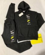 Nike Club Multi Logo Pullover Hoodie & Pants Tracksuit For Men's - Image 2