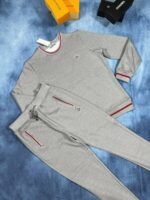 Moncler Men's Women's Reps Full Tracksuits Long Sleeves Cheap Replica Men's Women's Sports Gym Boys Girls Tracksuit Set Logo Printed First Copy Nylon Fake Reps Black Grey Navy Blue Sale UK - Image 3