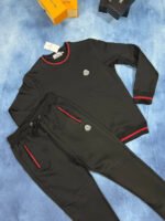 Moncler Men's Women's Reps Full Tracksuits Long Sleeves Cheap Replica Men's Women's Sports Gym Boys Girls Tracksuit Set Logo Printed First Copy Nylon Fake Reps Black Grey Navy Blue Sale UK
