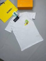 Off White Men Women Replica Tshirt Off-White Men's Women's Abstract Art Fake T-shirt Rep Black Tee Shirts T Shirt Cheap Top Brush Arrow Slim X Reps Tshirts Sale UK First Copy Multi Paint Logo T-shirts - Image 4