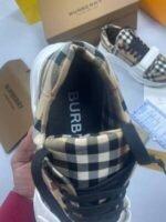 Burberry Ramsey Beige Women Check Suede And Leather Reps Sneakers Ladies Girls Quality Oversize Copy Trainers Replica Clear Round Sole Cheap Sneaker Runners Shoes Boys Fake Discount Sale UK - Image 5