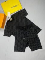Gucci Men's Monogram GG Print Luxury T-Shirt Shorts Sets - Image 2