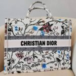 Christian Dior Elegant Floral Design Book Tote Bag