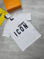 ICON Dsquared2 T-shirt in Black and White - Image 4