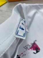 Off-White Men Women Reps X Tshirts Men's Women's T Shirt Short Sleeves Replica Off White Pink Acrylic Vintage Arrow Top Shirts Fake T-shirts First Copy Tee Rep Tshirt Black Cheap T-shirt Sale UK - Image 6