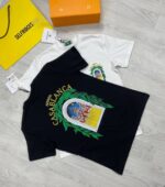 Casablanca Avenida Outfit T-Shirt In White And Black Colors