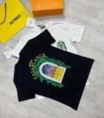 Casablanca Avenida Outfit T-Shirt In White And Black Colors - Image 2