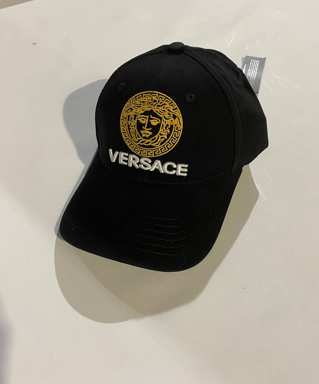 3675391760.jpg Versace Gold Logo Embroidered Cap - Image 1