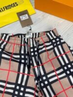 Burberry Replica Men's Black Short Luxury Designer Logo Printed Comfortable Relaxed Fit Cotton Shorts Mens Reps First Copy Elastic High Waist Check Pyjama Rep Boys Cheap Fake Classic Discount Sale UK - Image 4