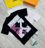 Off-White Tee Shirt Clothing shirts Pink Acrylic Arrow T-shirts in Black and White Tshirt Top - Image 2