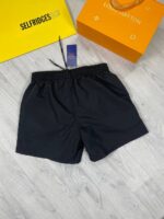 Paul And Shark Plain Swim Out Wear Bootleg Shorts Pajamas In Black Color