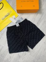 Dior Printed Logo Swim Outwear Bootleg Short Pajama Boxer In Black Color