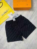 Dior Printed Logo Swim Outwear Bootleg Short Pajama Boxer In Black Color - Image 2