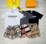 Burberry London England Classic Men Replica Shorts Set Printed Logo Real Short Sleeves Tshirt Men's Fake Reps Tshirts Short Sets Rep T-Shirts Man Black Tee Shirts Mans T Shirt Best Discount Sale UK - Image 2